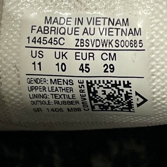 Converse Weapons Black and White Larry Bird Shoes Size 11 - Picture 6 of 7